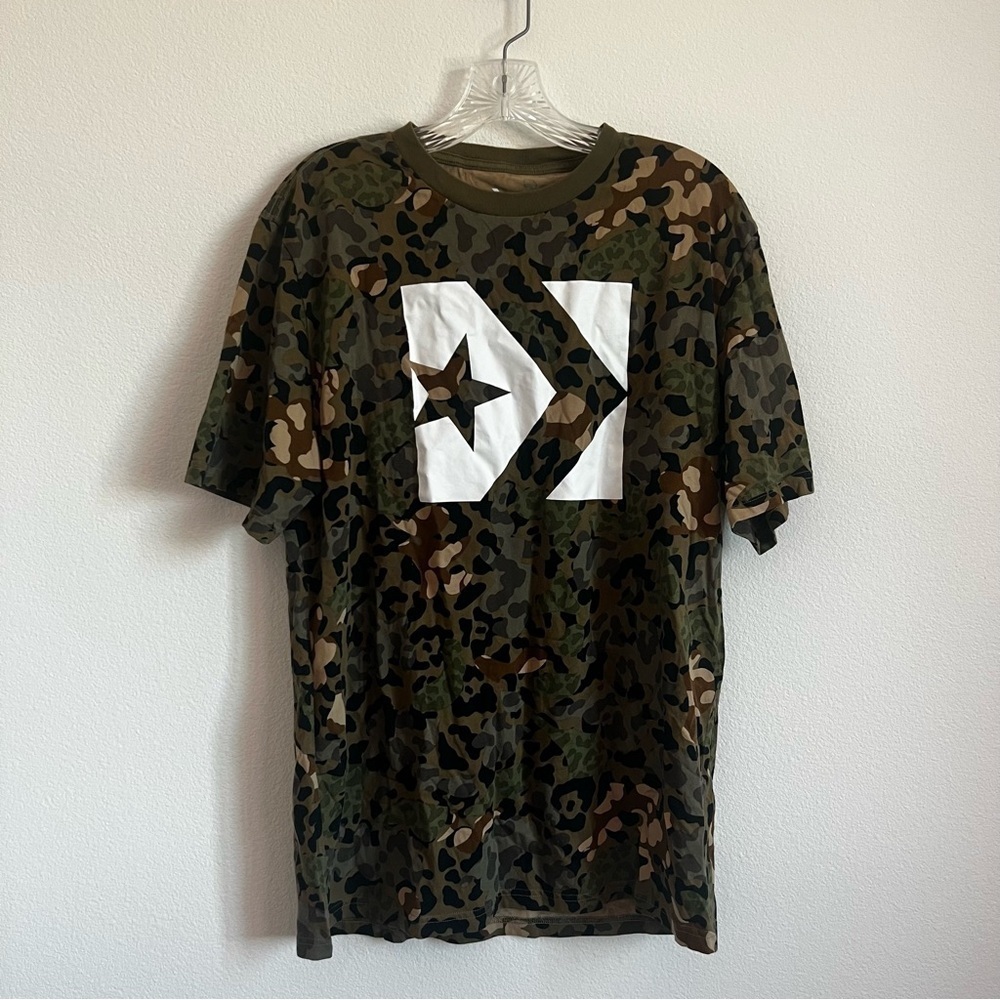 Converse Chevron Logo Camo Short Sleeve Tee Size:‎ L - Picture 2 of 8